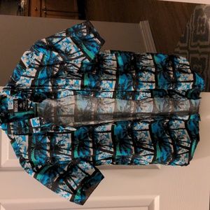 Blue/White Hawaiian shirt